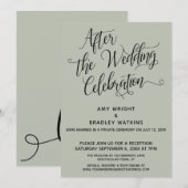 Na de Trouwviering Elegant Schrift Sage Kaart (Voorkant / Achterkant)