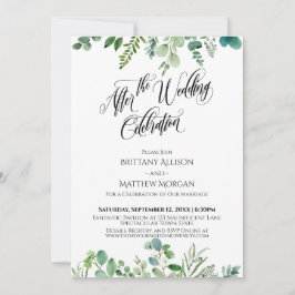 Na de Trouwviering Eucalyptus Groene Decoratie Kaart