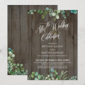 Na de Trouwviering Eucalyptus op Hout Kaart (Voorkant / Achterkant)