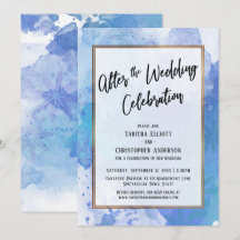Na de Trouwviering Goud Blauw Abstract
