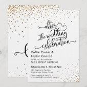 Na de Trouwviering Nep Gouden Confetti Kaart (Voorkant / Achterkant)