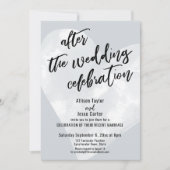 Na de Trouwviering Witte Hart op Grijs Kaart (Voorkant)