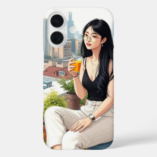 Na de tuin, een slokje rust iPhone 16 hoesje