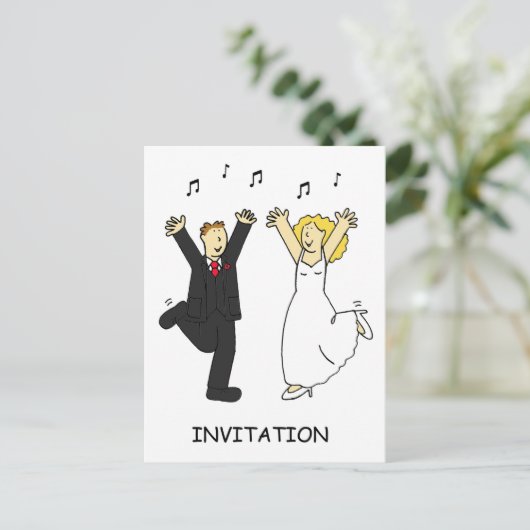 Na de uitnodiging van de bruiloft: paradepaarddans (Staand voorkant)