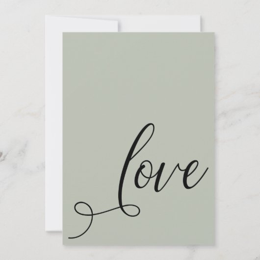 Na de viering van de Elegant Script Sage Kaart (Achterkant)