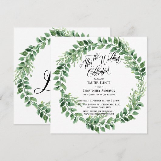 Na de viering van de Groene Ontvangst-slechts van  Kaart (Voorkant / Achterkant)