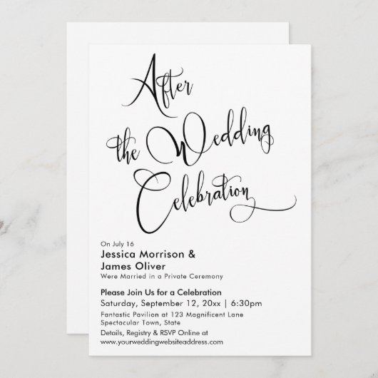 Na de viering van het Zwart-witboek Kaart (Voorkant / Achterkant)