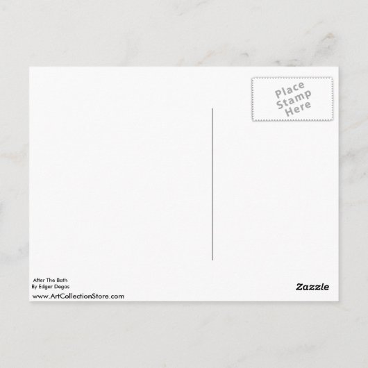 Na de weg van Edgar Degas Briefkaart (Achterkant)