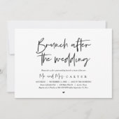 Na de woede, na de bruiloft Brunch Kaart (Voorkant)