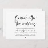 Na de woede, na de bruiloft Brunch Kaart (Voorkant / Achterkant)