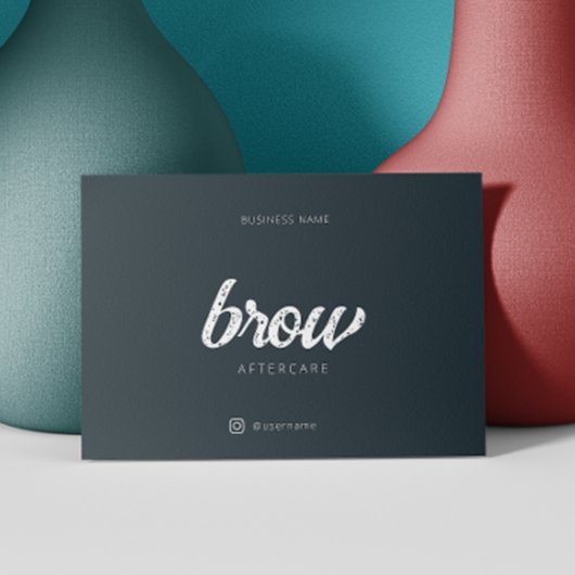 Na de zorginstructie Eenvoudige Grijze Browbar Visitekaartje