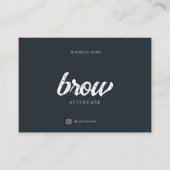 Na de zorginstructie Eenvoudige Grijze Browbar Visitekaartje (Voorkant)