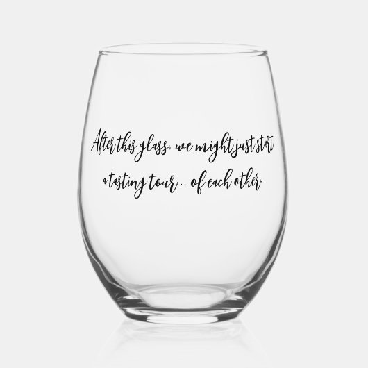 Na dit glas, kunnen we beginnen met een proeverij  wijnglas zonder voet (Voorkant)