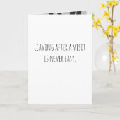 Na een bezoek is het nooit gemakkelijk om te vertr kaart (Gele Bloem)