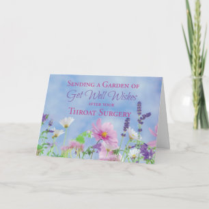 Na een keeloperatie krijgen goed wilde bloemen kaart