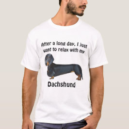 Na een lange dag… teckel t-shirt