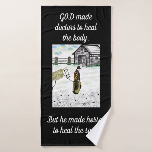 Na een paardenrit badhanddoek (Badhanddoek)