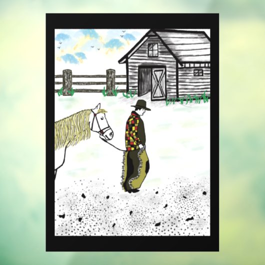 Na een paardenrit raamsticker (Vel 3)