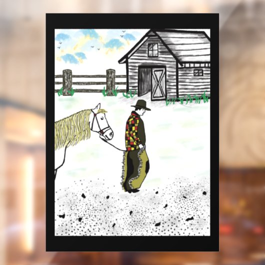 Na een paardenrit raamsticker (Vel 2)