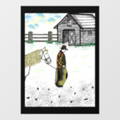 Na een paardenrit raamsticker (Vel)