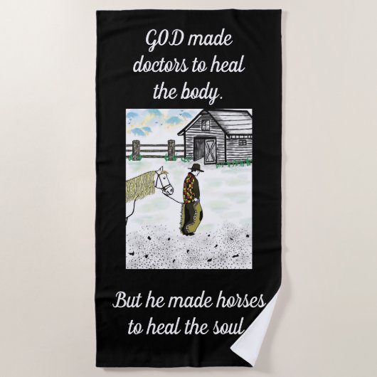 Na een paardenrit strandlaken (Voorkant)