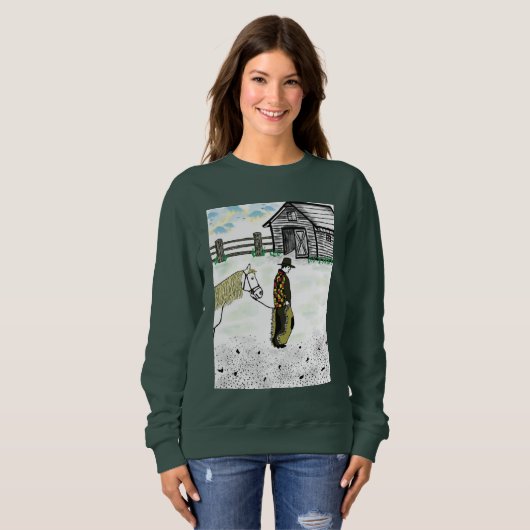 Na een paardenrit trui (Voorkant volledig)