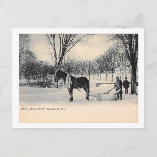 Na een sneeuwstorm, Bloomfield, NJ  Briefkaart