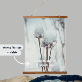 Na een sneeuwval hangend wandkleed
