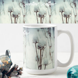 Na een sneeuwval koffiemok