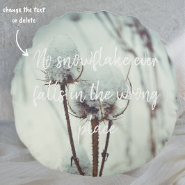 Na een sneeuwval rond kussen