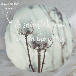 Na een sneeuwval rond kussen