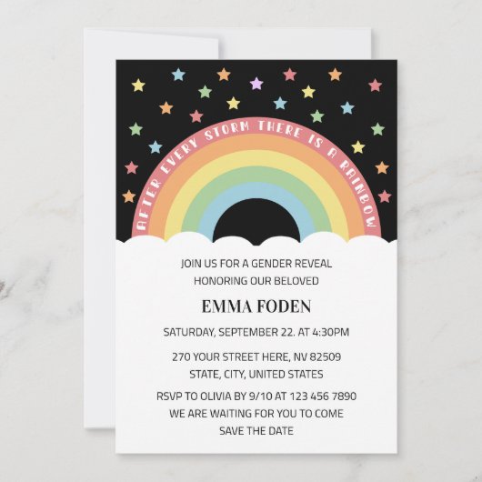 Na elk Storm is er een regenboog Kaart (Voorkant)