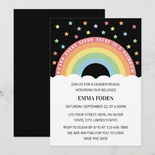 Na elk Storm is er een regenboog Kaart (Voorkant / Achterkant)