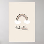 Na elk storm komt er een regenboog. Afdrukken Poster (Voorkant)