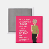 Na gevaccineerd te zijn, kan ik bij andere mensen  magneet (Voorkant / Achterkant)