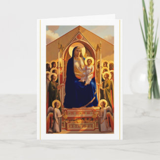 Na Giotto's Onze Heilige Madonna met Kind Kaart