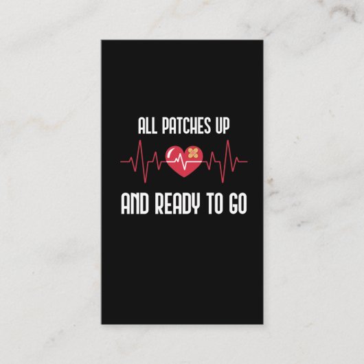 Na hartchirurgie goed omzeilen visitekaartje (Voorkant)