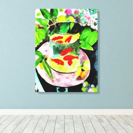 na Henri Matisse, The Goldfish, digitale tekening Canvas Afdruk (Insitu (Houten vloer))