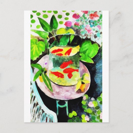 na Henri Matisse, The Goldfish, digitale tekening Feestdagenkaart (Voorkant)