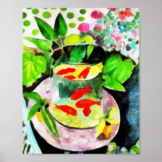 na Henri Matisse, The Goldfish, digitale tekening Poster (Voorkant)