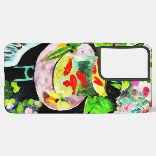 na Henri Matisse, The Goldfish, digitale tekening Samsung Galaxy Hoesje (Linkerkant)