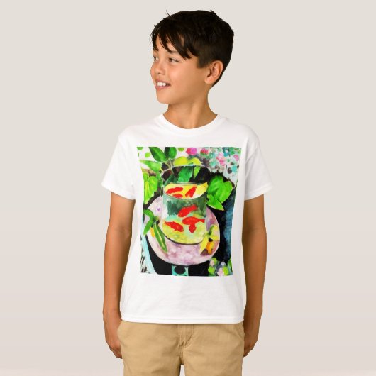 na Henri Matisse, The Goldfish, digitale tekening T-shirt (Voorkant volledig)