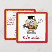 Na het Afstuderen Cook-Out met Cheeseburger Kaart (Voorkant / Achterkant)