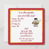 Na het Afstuderen Cook-Out met Cheeseburger Kaart (Achterkant)