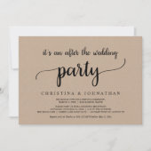 Na het bruiloft feest, Rustic Kraft Elopement Kaart (Voorkant)