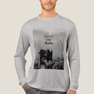 "Na het donker" in Black Grey Dystopian Message Tri-Blend Shirt
