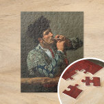 Na het gevecht | Mary Cassatt Legpuzzel<br><div class="desc">Na het stierengevecht (1873) van Mary Cassatt portretteert een opvallend portret van een stierenvechter die na zijn gevecht rust en terloops een sigaret rookt. Het schilderij legt de essentie van het charisma van de stierenvechter vast en het rustige, reflecterende moment dat volgt op de intensiteit van de arena. Cassatt's gedetailleerde...</div>