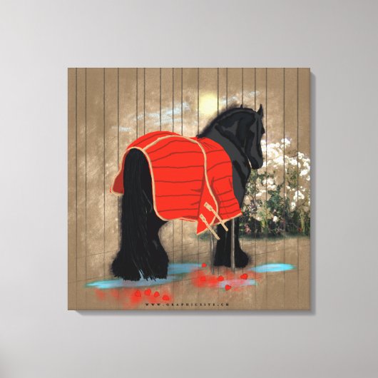 Na het grooming - omcirkeld canvas afdruk (Voorkant)