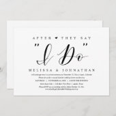 Na het Jawoord, Dinner voor een weggelopen bruidsp Kaart (Voorkant / Achterkant)