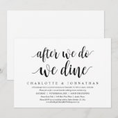 Na het Jawoord, Trouw Elopement Dinner Uitnodiging (Voorkant / Achterkant)